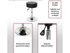 Set Van 2 Krukken Mcw-C22, Kunstleer, Creme