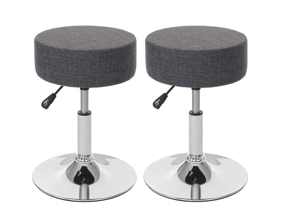 Set Van 2 Krukken Mcw-C22, Textiel, Grijs