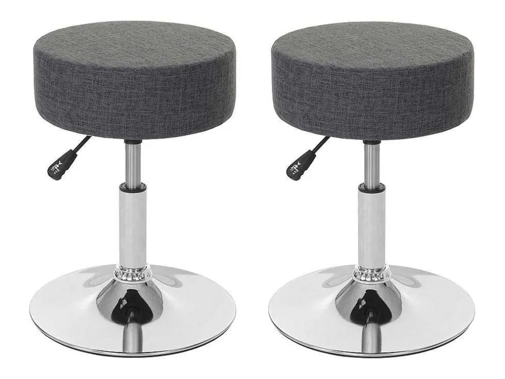Set Van 2 Krukken Mcw-C22, Textiel, Grijs