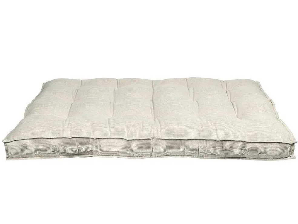 Set Van 1 Matras + 2 Palletkussens Van Ribfluweel - Beige - Baila