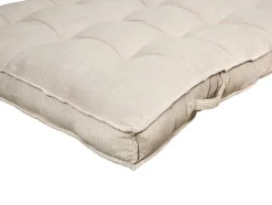 Set Van 1 Matras + 2 Palletkussens Van Ribfluweel - Beige - Baila