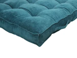 Set Van 1 Matras + 2 Palletkussens Van Ribfluweel - Blauw - Baila