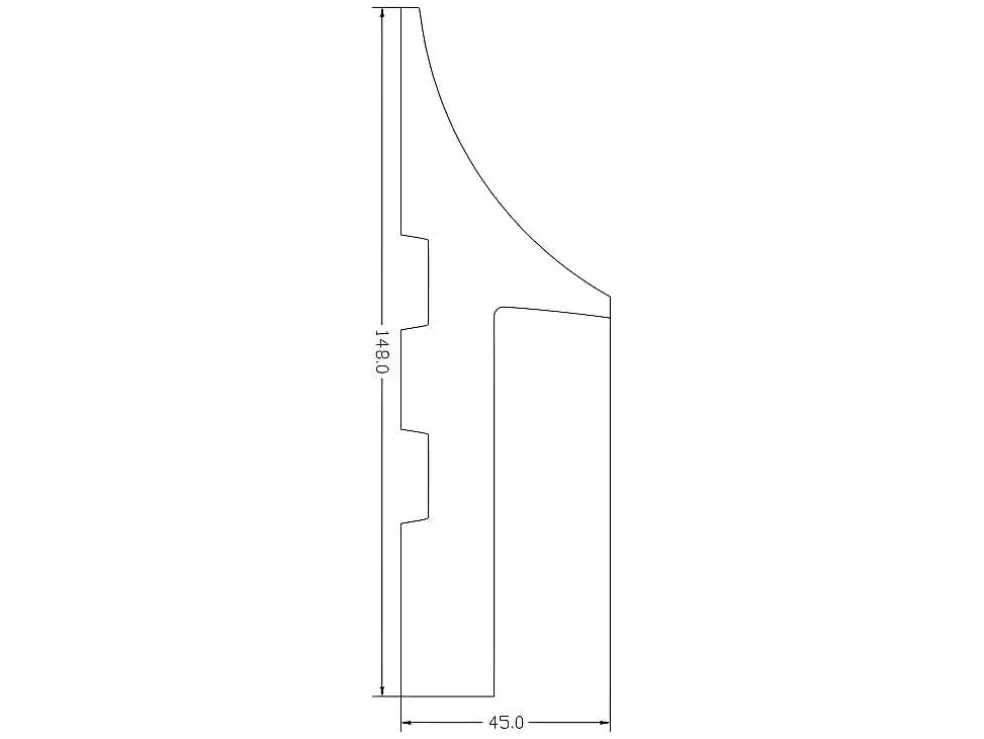 Set Van 3 Plinten Van Polystyreen L290 X H15 Cm Wit - Radeno