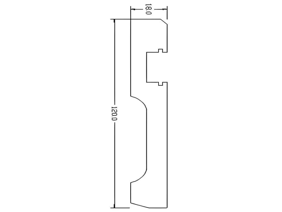 Set Van 3 Plinten Van Polystyreen L290 X H12 Cm Wit - Ateno