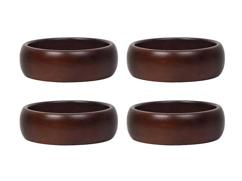 Set Van 4 Schaaltjes - D13 X H4 Cm - Mangohout - Naturel - Valisa