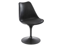 Set Van 2 Stoelen In Polypropeen, Kunstleer En Metaal - Zwart - Xafy