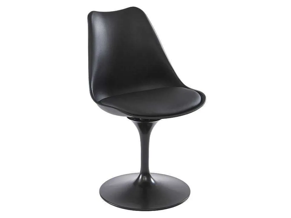 Set Van 2 Stoelen In Polypropeen, Kunstleer En Metaal - Zwart - Xafy