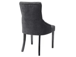 Set Van 6 Stoelen Van Stof En Heveahout - Grijs - Mervia