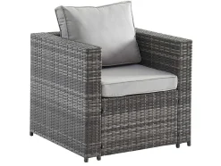 Set Van 2 Tuinstoelen Van Geweven Hars - Grijs - Anori