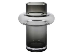 Set Van 2 Vazen Van Getint Glas - D25 X H30 Cm - Glas - Gerookt Grijs - Valoit