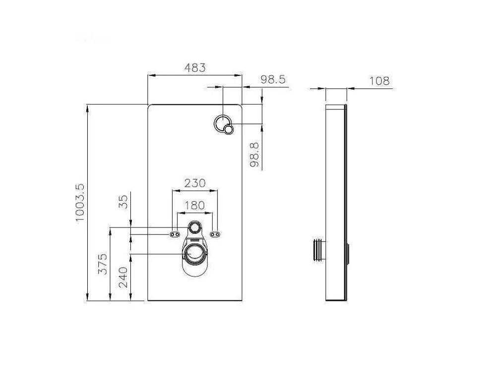 Set Voor Hang-Wc Met Decoratief Voorwandsysteem - Glanzend Wit - Javoine