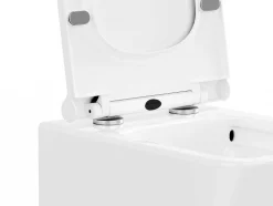 Set Voor Witte Hang-Wc Met Voorwandsysteem En Chroomkleurige Ovalen Bedieningsplaat - Clemona