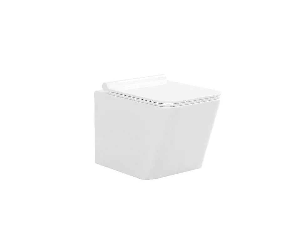 Set Voor Witte Hang-Wc Met Voorwandsysteem En Chroomkleurige Ovalen Bedieningsplaat - Clemona