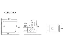 Set Voor Witte Hang-Wc Met Voorwandsysteem En Chroomkleurige Ronde Bedieningsplaat - Clemona