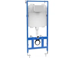 Set Voor Witte Hang-Wc Met Voorwandsysteem En Witte Ronde Bedieningsplaat - Clemona