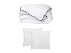 Set Zijdezacht Dekbed 200 X 200 Cm + 2 Hoofdkussens 60 X 60 Cm - Wit - Biesya
