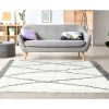 Shaggy Hoogpolig Tapijt Berberstijl Hania - Polyester - 160 X 230 Cm - Beige En Grijs