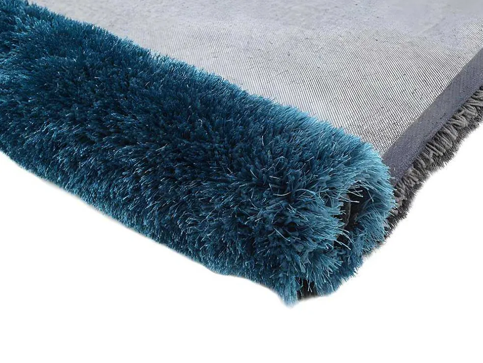 Shaggy Tapijt Pietra Turquoise En Grijs - Polyester - 120 X 170 Cm
