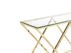 Sidetable Charlotte - Gehard Glas En Staal - Goudkleurig - Van Pascal Morabito