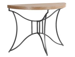 Sidetable In Mdf En Metaal - Houtlook En Zwart - Lolana