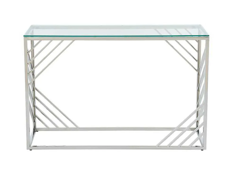 Sidetable Van Gehard Glas En Roestvrij Staal - Chroom - Simato - Van Pascal Morabito