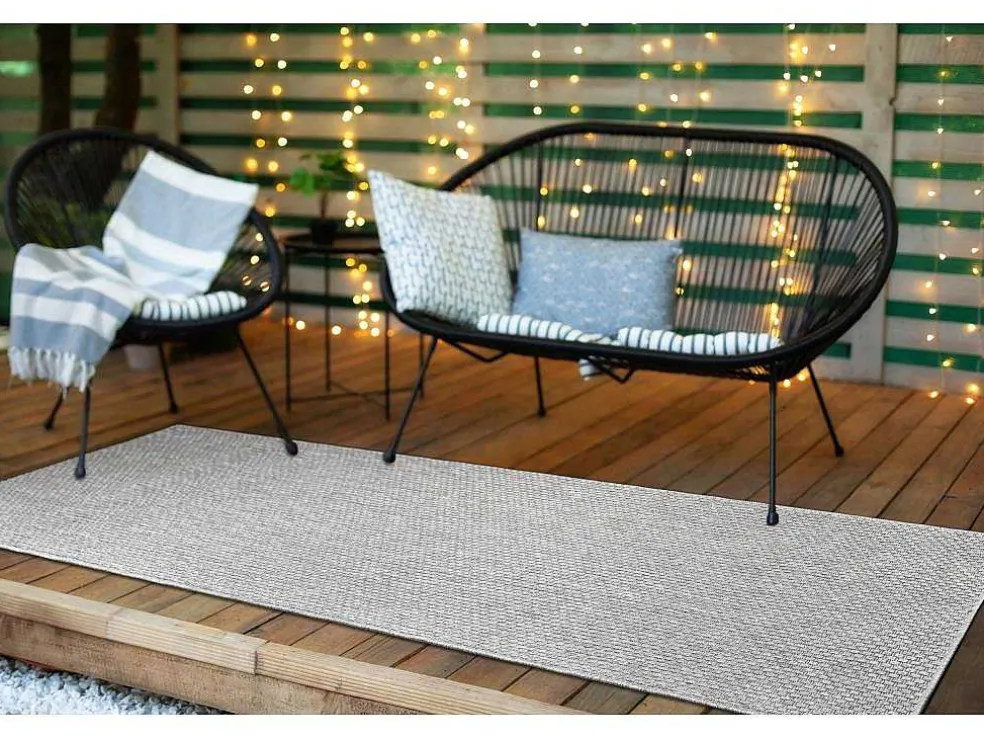 Sisal Tapijt, Loper Timo 6272 Buitenshuis Grijskleuring 70X300 Cm