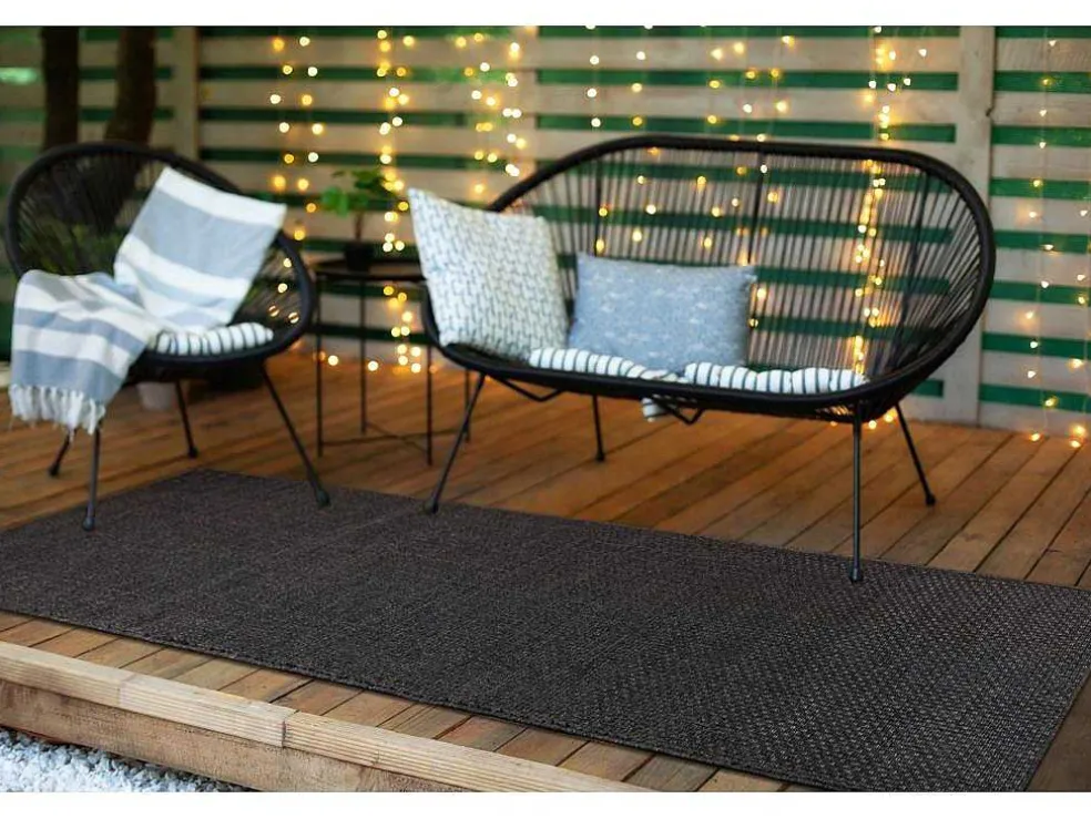 Sisal Tapijt, Loper Timo 0000 Buitenshuis Zwart 70X300 Cm