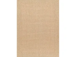 Sisal Tapijt Timo 5979 Buitenshuis Kader Donker Beige 180X270 Cm
