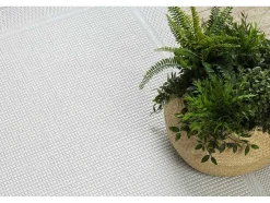 Sisal Tapijt Timo 5979 Buitenshuis Kader Wit 160X220 Cm