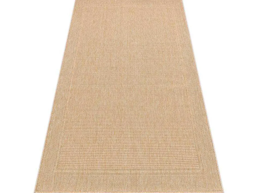 Sisal Tapijt Timo 5979 Buitenshuis Kader Donker Beige 240X330 Cm