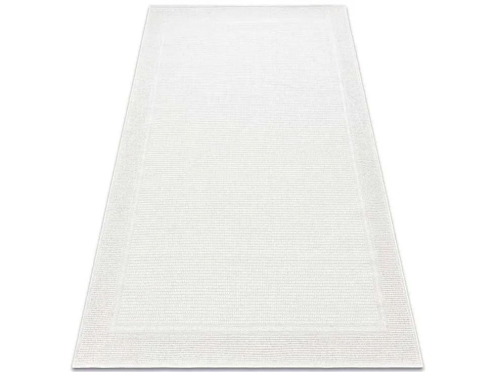Sisal Tapijt Timo 5979 Buitenshuis Kader Wit 60X100 Cm
