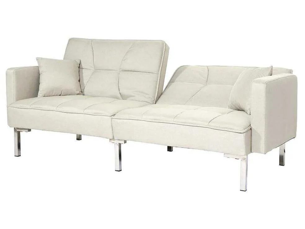 Slaapbank Mcw-K65, Stof/Textiel Creme-Beige