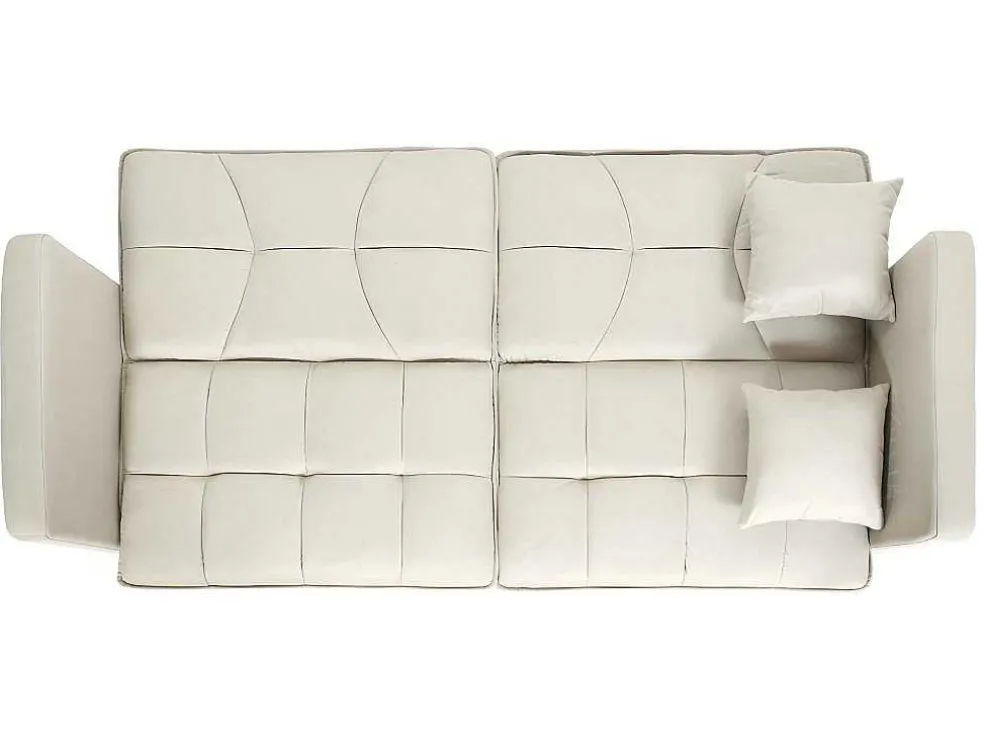 Slaapbank Mcw-K65, Stof/Textiel Creme-Beige
