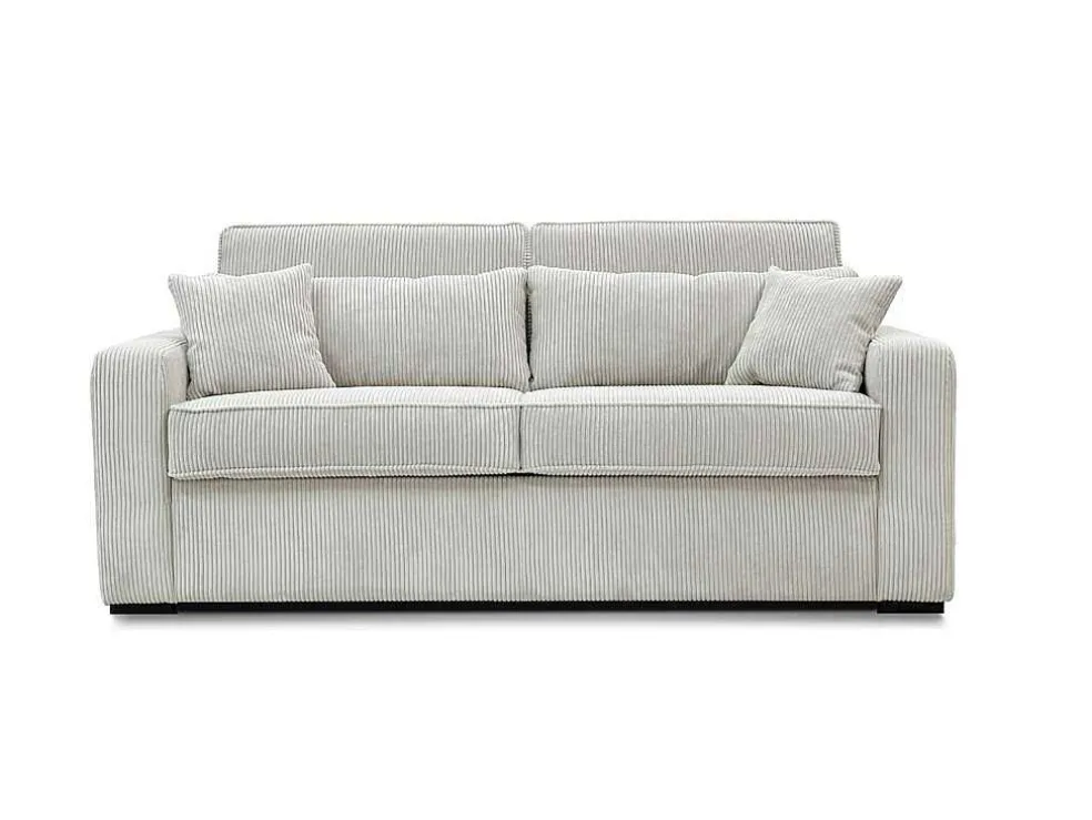 Slaapbank 4 Zitplaatsen Met Stoffen Bekleding In Cremewit Snel Ombouwbaar Matrasbreedte: 160 Cm Matrasdikte: 14 Cm Mondovi