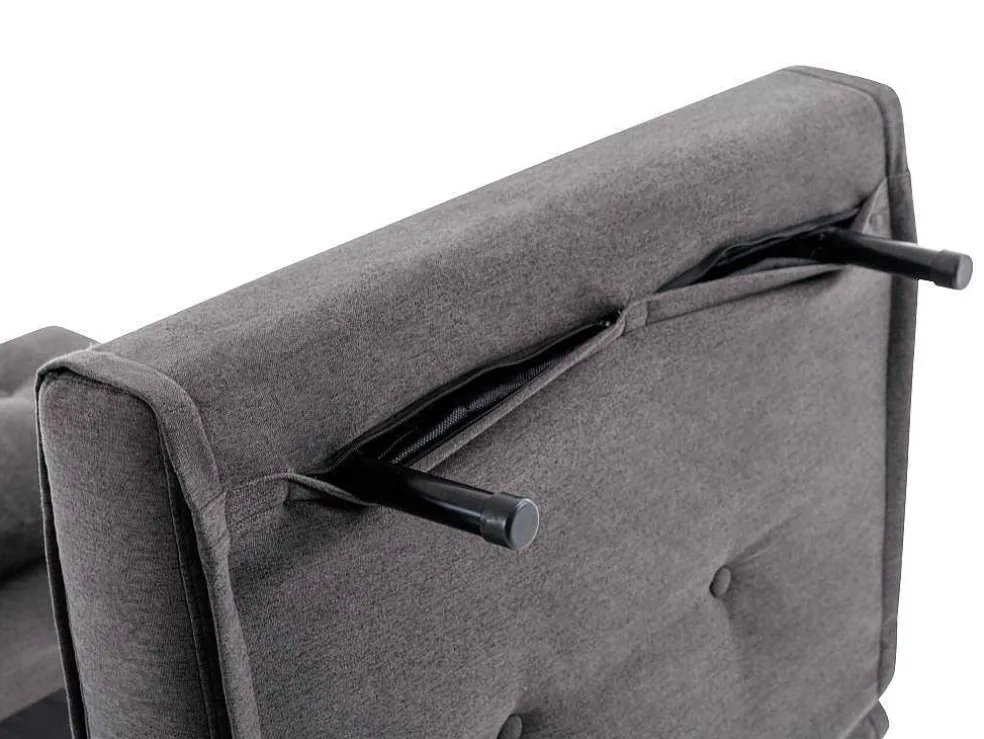 Slaapfauteuil Van Antracietgrijze Stof Uribia