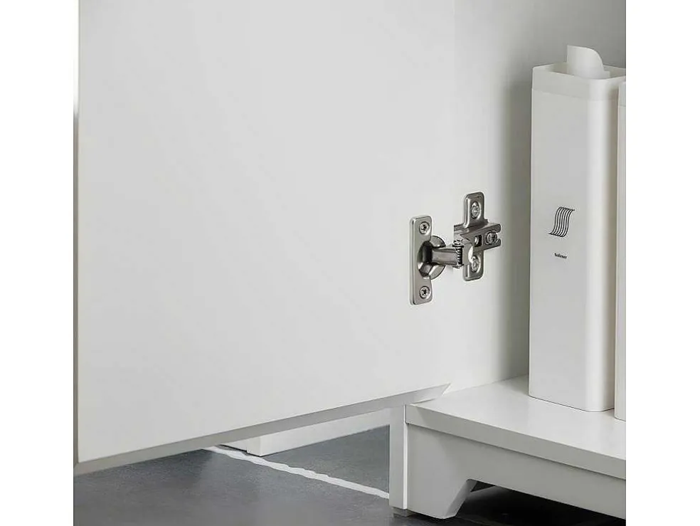 Sobuy Badkamer Onder Aanrecht, Onder Aanrecht, Onder Wastafel, Aanrecht, Gootsteen Afdekking Met 2 Deuren, 60X30X60 Cm, Wit, Bzr108-Ii-W