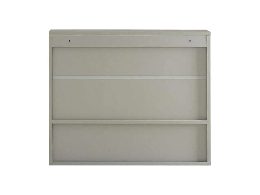 Sobuy Badkamerwandkast Met Spiegel, Wandgemonteerd Wastafelmeubel, Opbergkast Met 2 Deuren, Open Vak En Verstelbare Planken, 60 X 20 X 49,5 Cm, Grijs, Bzr134-Ng