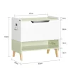 Sobuy Houten Kinderspeelgoedkist, Speelgoedkist Met Klapdeksel, Speelgoedorganizer Voor Kinderkamer Met 1 Open Vak 60 X 34 X 57 Cm, Kmb91-Gr