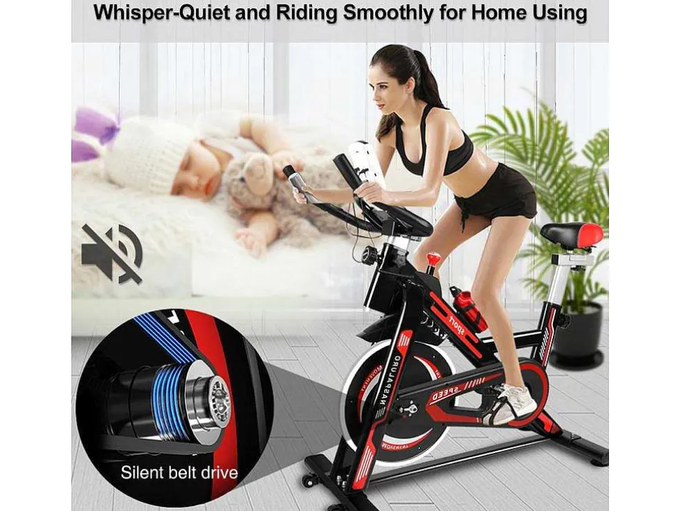 Spin Bike Stationaire Indoor Cycling Bike Met Riemaandrijving 10Kg Vliegwiel