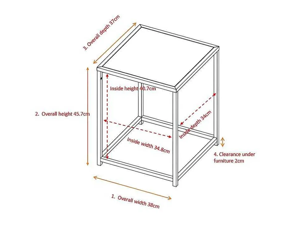 Staal Bijzettafel 38X37 Cm Wit.