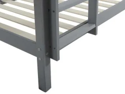 Stapelbed Anicet Ii - 2 X 90X 190 Cm - Massief Grenen - Grijs + Matras