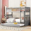 Stapelbedden 2 X 90 X 200 Cm + Onderschuifbed 90 X 190 Cm - Mdf Hout - Grijs - Anthony