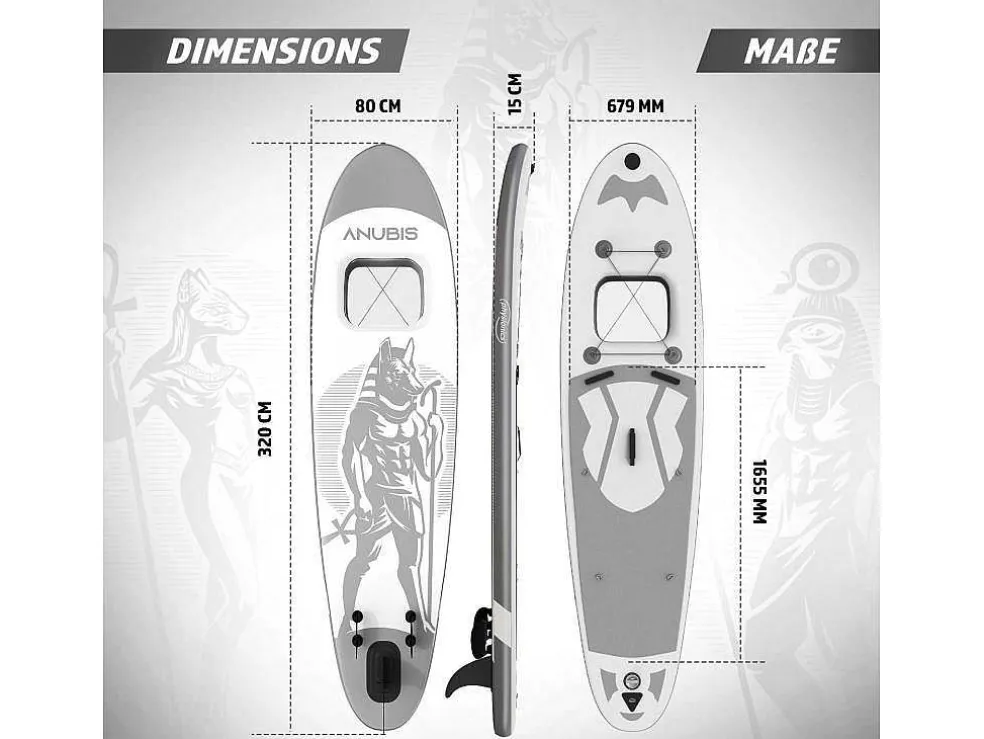 Sup Board Anubis 320 Cm - Zilver - Incl. Accessoires