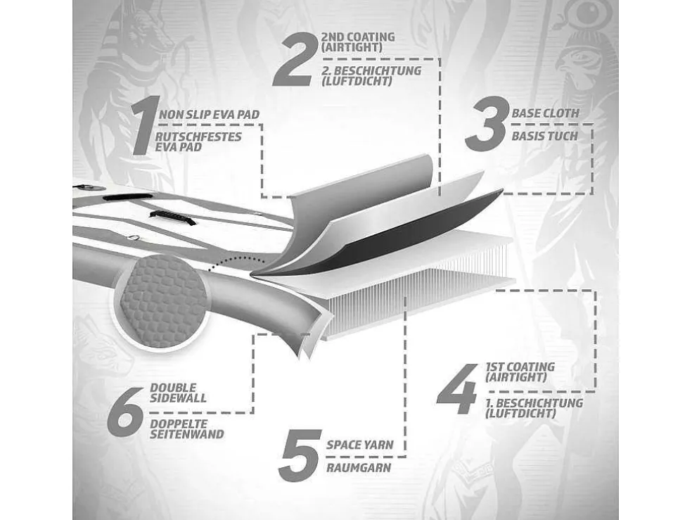 Sup Board Anubis 320 Cm - Zilver - Incl. Accessoires