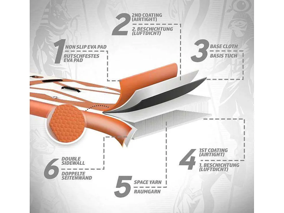 Sup Board Bastet 366 Cm - Rose Goud - Incl. Accessoires
