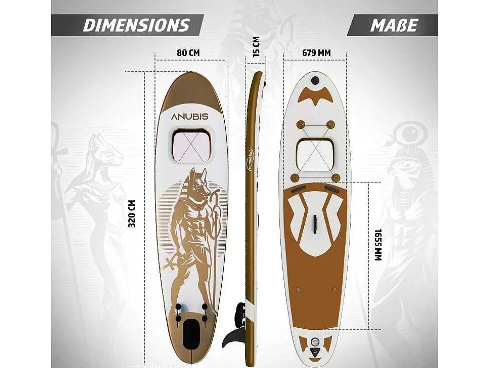 Sup Board Gold Ra 320 Cm - Goud - Incl. Accessoires