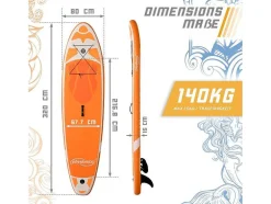 Sup Board Kraken 320 Cm - Oranje - Incl. Accessoires