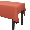 Tafellaken Van Katoen En Linnen Met Zwarte Rand - 170 X 250 Cm - Terracotta - Borina