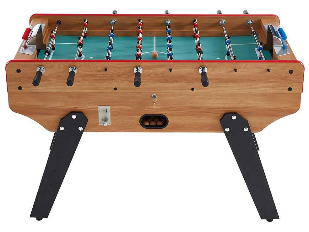 Tafelvoetbal Met Muntautomaat Henry Van Mdf - L153 X B77,6 X H96 Cm - Eikenkleur
