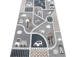 Tapijt Fun Strade Voor Kinderen, Straat, Stad Van Grijs 180X270 Cm